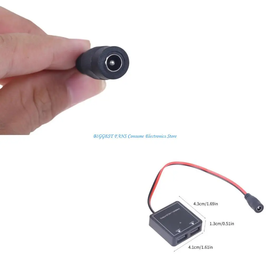 Universal USB Charging Adapter DC5.5x2.1mm to USB Power for Solar Panel 12V Power Adapters DC6V-30V to 5V3A
Universal USB Charging Adapter DC5.5x2.1mm to USB Power for Solar Panel 12V Power Adapters DC6V-30V to 5V3A