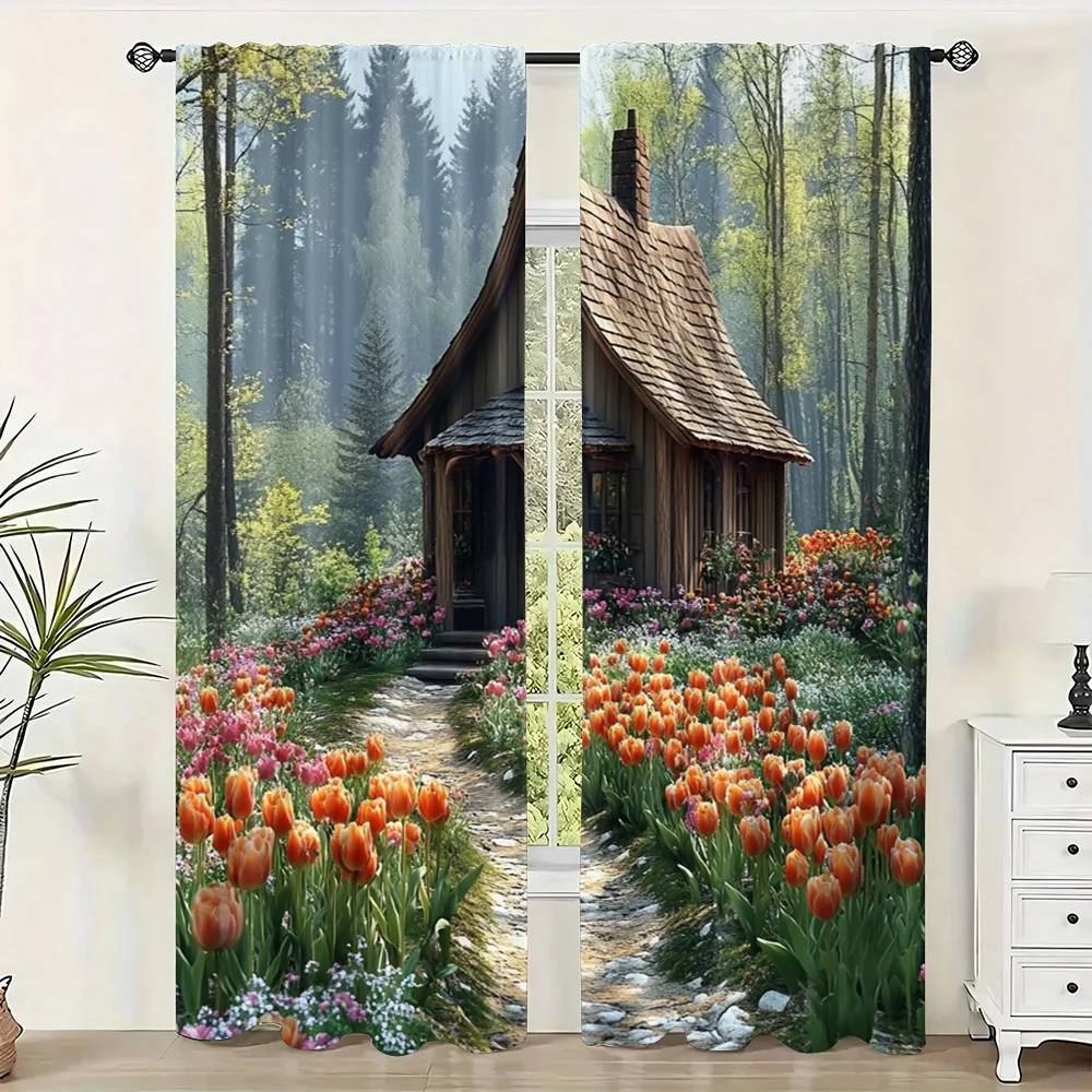2pc, Spring Window Drapes charming garden Machine Washable Polyester,Without Electricity Festive Holiday Perfect for Photo
2pc, Spring Window Drapes charming garden Machine Washable Polyester,Without Electricity Festive Holiday Perfect for Photo