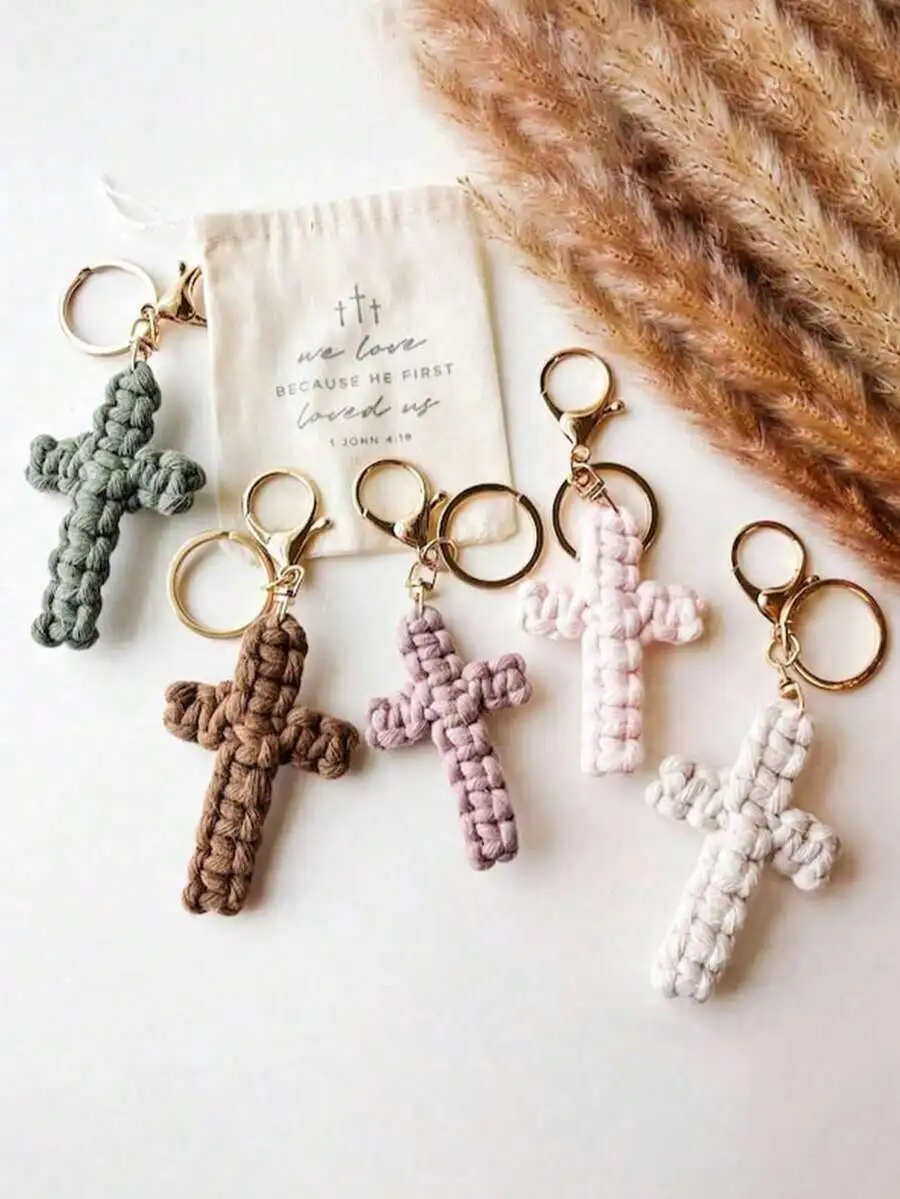 Women's keychain set for school, birthdays, weddings, holidays, parties, friends, teachers, sisters; handmade woven cross design
Women's keychain set for school, birthdays, weddings, holidays, parties, friends, teachers, sisters; handmade woven cross design