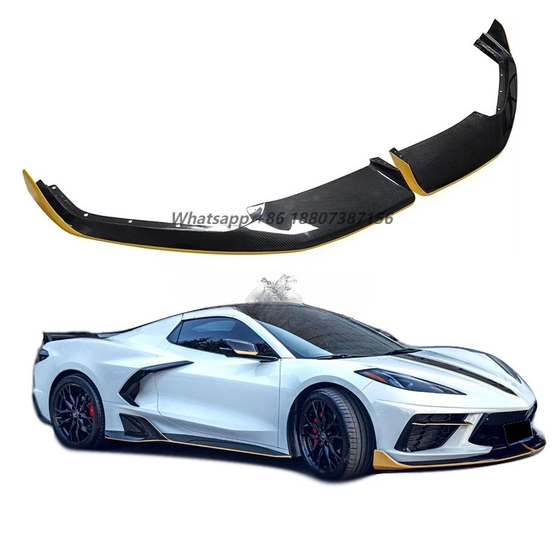 Car Exterior Accessories Dry Carbon Fiber Front Bumper Splitter Lip Body Kit for Corvette C8 Stingray 2020-2024
Car Exterior Accessories Dry Carbon Fiber Front Bumper Splitter Lip Body Kit for Corvette C8 Stingray 2020-2024