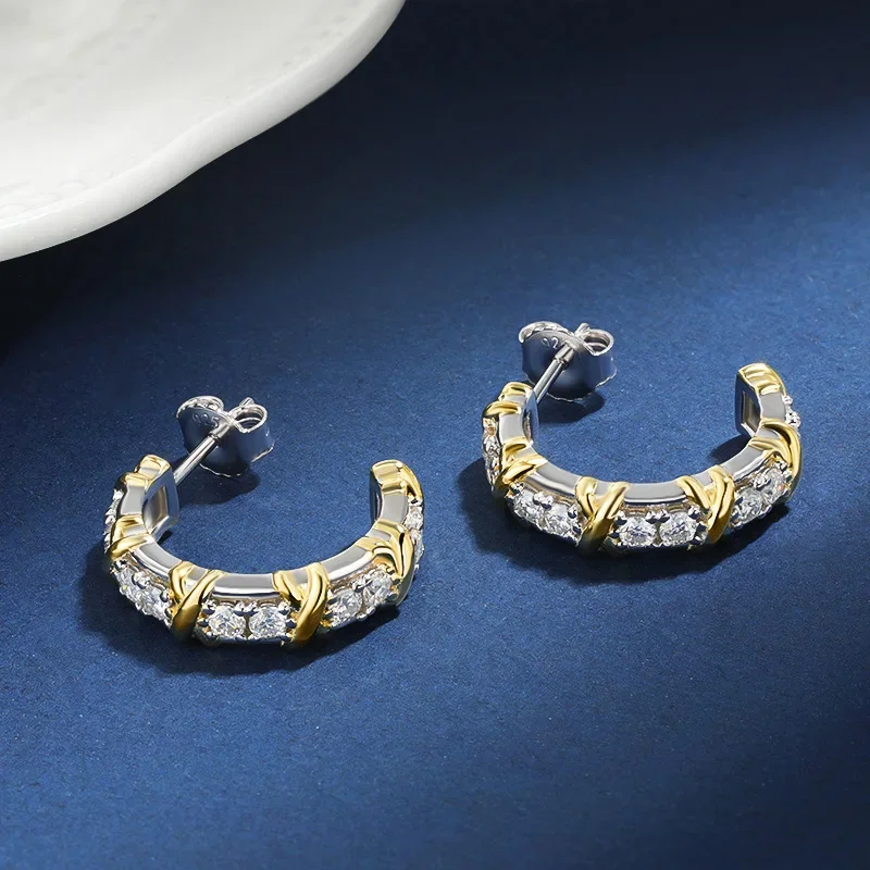 2.5MM D Color Moissanite Stud Earrings For Women S925 Silver Hoop Earrings Earhooks Sparkling Fine Jewelry Gifts Wholesale
2.5MM D Color Moissanite Stud Earrings For Women S925 Silver Hoop Earrings Earhooks Sparkling Fine Jewelry Gifts Wholesale