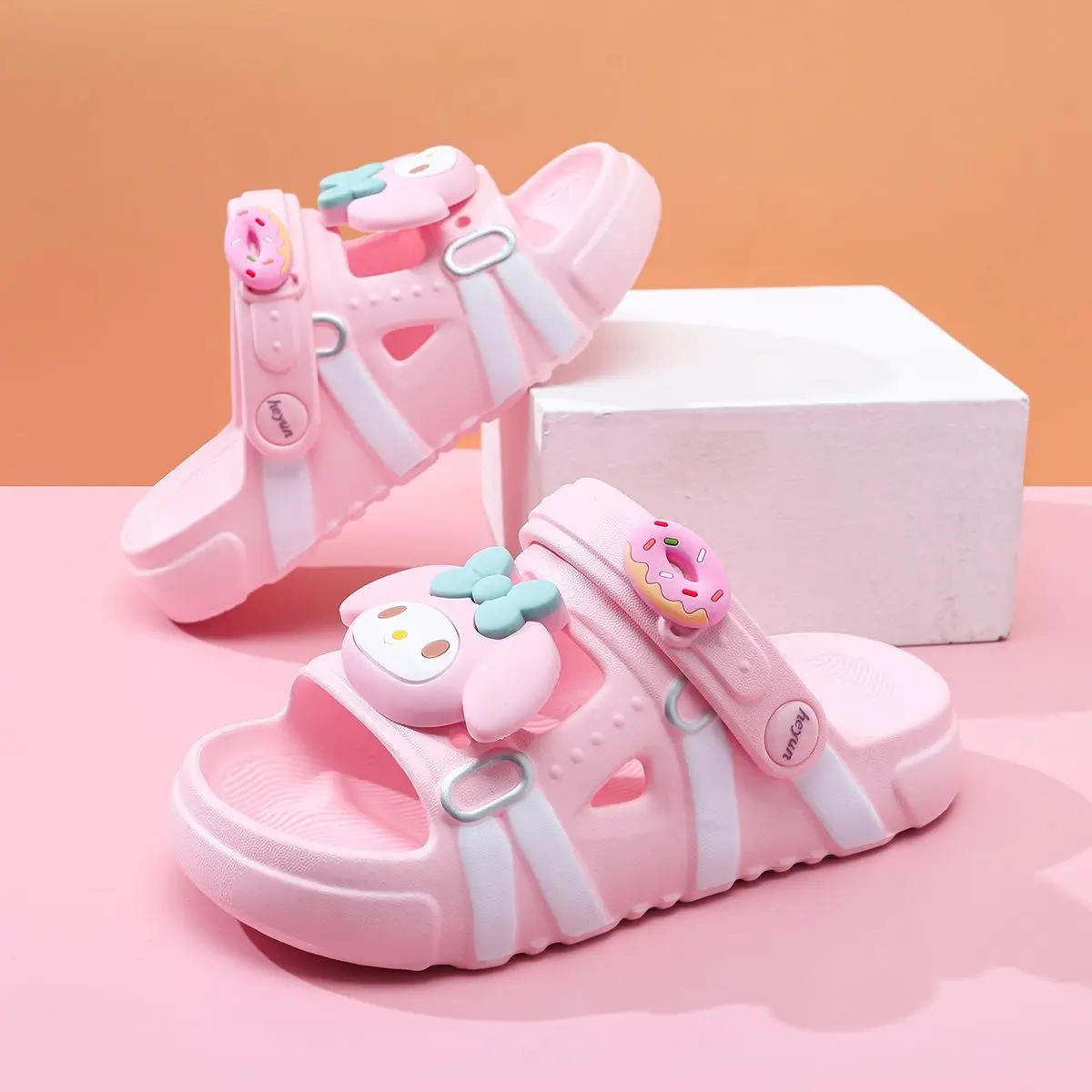 Fashion Children Sanrio Striped Platform Sandals Sweet 3D Charm Design, Breathable Eva Footwear for Summer Outdoor Activities
Fashion Children Sanrio Striped Platform Sandals Sweet 3D Charm Design, Breathable Eva Footwear for Summer Outdoor Activities
