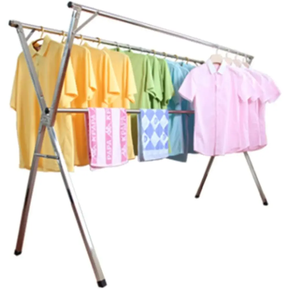 Durable Stainless Steel Folding Clothes Drying Rack with 20 Windproof Hooks, Suitable for Indoor & Outdoor Use (1.5m/59in)
Durable Stainless Steel Folding Clothes Drying Rack with 20 Windproof Hooks, Suitable for Indoor & Outdoor Use (1.5m/59in)
