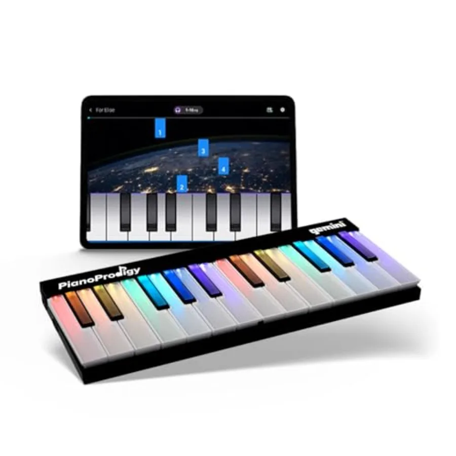 Learning keyboard for beginners: light-up keys, ABS plastic, black/white, Bluetooth MIDI connectivity with app-guided lessons f
Learning keyboard for beginners: light-up keys, ABS plastic, black/white, Bluetooth MIDI connectivity with app-guided lessons f