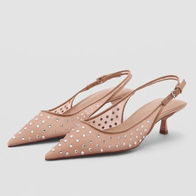Luxury Rhinestones Pointed Toe High Heels Sandals for Women Sexy Backless Mesh Designer Mules Elegant Wedding Bridal Shoes Pumps
Luxury Rhinestones Pointed Toe High Heels Sandals for Women Sexy Backless Mesh Designer Mules Elegant Wedding Bridal Shoes Pumps