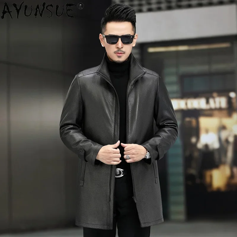 AYUNSUE 2023 Autumn Winter Genuine Leather Jacket Men Clothes Mid-length Windbreaker Casual Real Deerskin Coat Jaqueta Masculina
AYUNSUE 2023 Autumn Winter Genuine Leather Jacket Men Clothes Mid-length Windbreaker Casual Real Deerskin Coat Jaqueta Masculina
