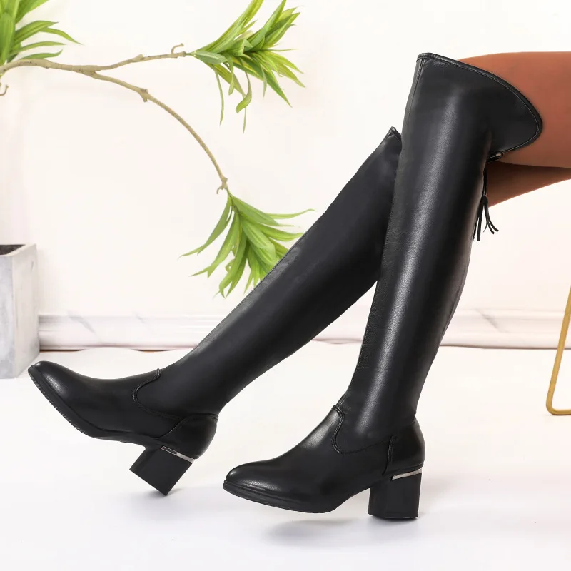 Fashion Runway Thin Heel Elastic Sock Boots Women's Breathable PU Over the Knee Boots Pointed Toe Thigh High Party Shoes Woman
Fashion Runway Thin Heel Elastic Sock Boots Women's Breathable PU Over the Knee Boots Pointed Toe Thigh High Party Shoes Woman