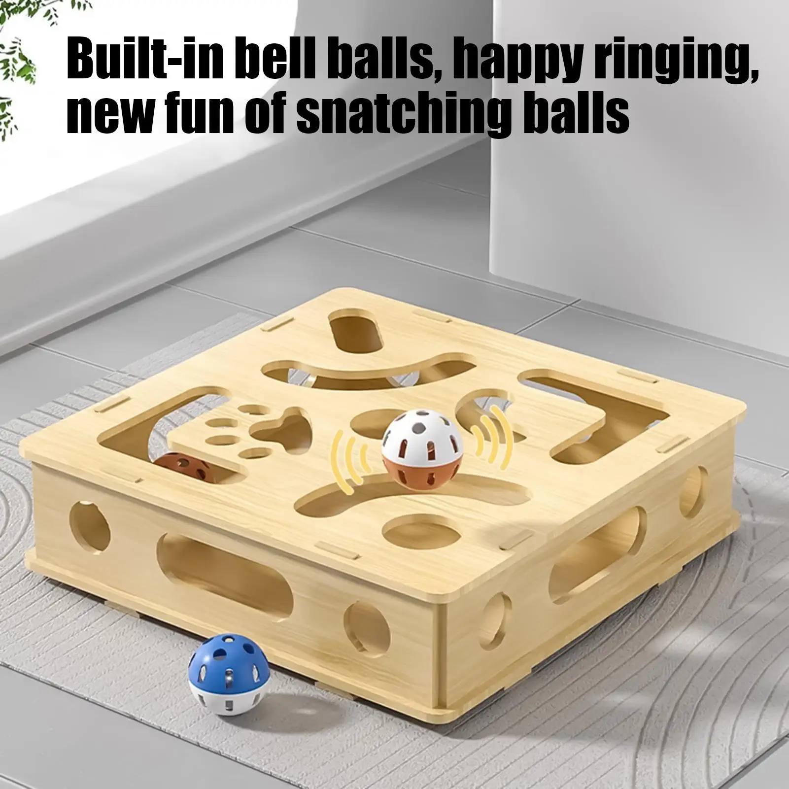 Деревянная интерактивная игрушка-когтеточка для кошек: развивающая коробка-головоломка с пилкой для когтей, колокольчиком и мячиком для питомцев
Деревянная интерактивная игрушка-когтеточка для кошек: развивающая коробка-головоломка с пилкой для когтей, колокольчиком и мячиком для питомцев