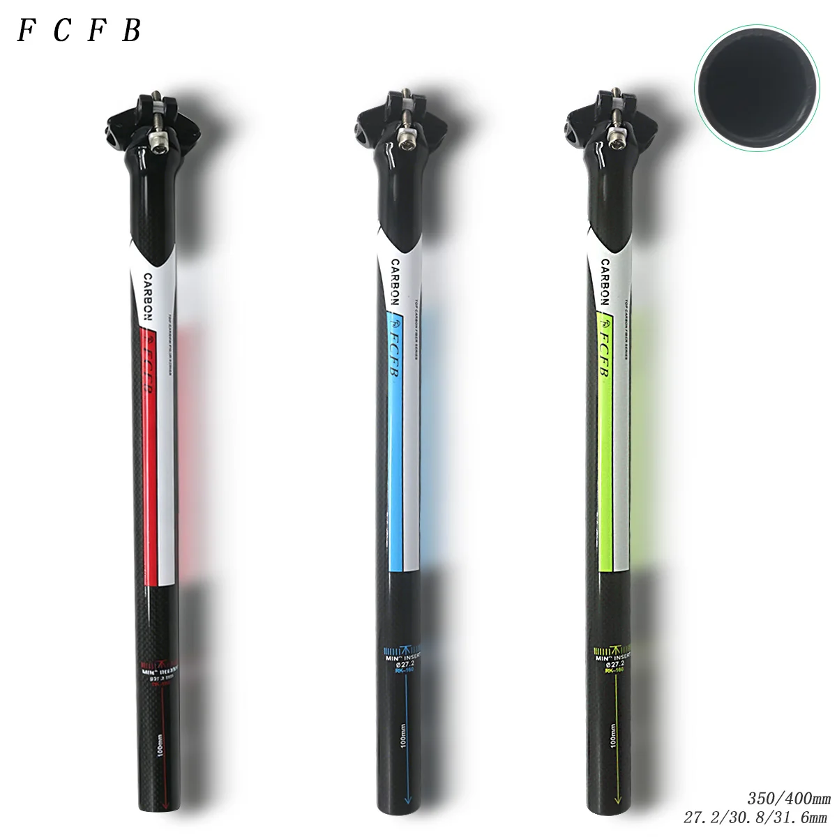 FCFB Bike Seatpost 3K Weave Carbon Fiber, Lightweight Upgrade Seatpost for Mountain Road Bike, Multiple Sizes 27.2 30.8 31.6mm
FCFB Bike Seatpost 3K Weave Carbon Fiber, Lightweight Upgrade Seatpost for Mountain Road Bike, Multiple Sizes 27.2 30.8 31.6mm