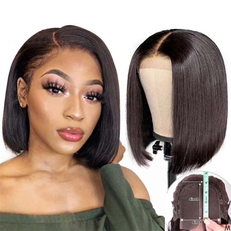 HAIRTIME 4x4 Bone Straight Closure Wigs Women BOB Transparent Front Human Hair Perruque Cheveux Humains
HAIRTIME 4x4 Bone Straight Closure Wigs Women BOB Transparent Front Human Hair Perruque Cheveux Humains