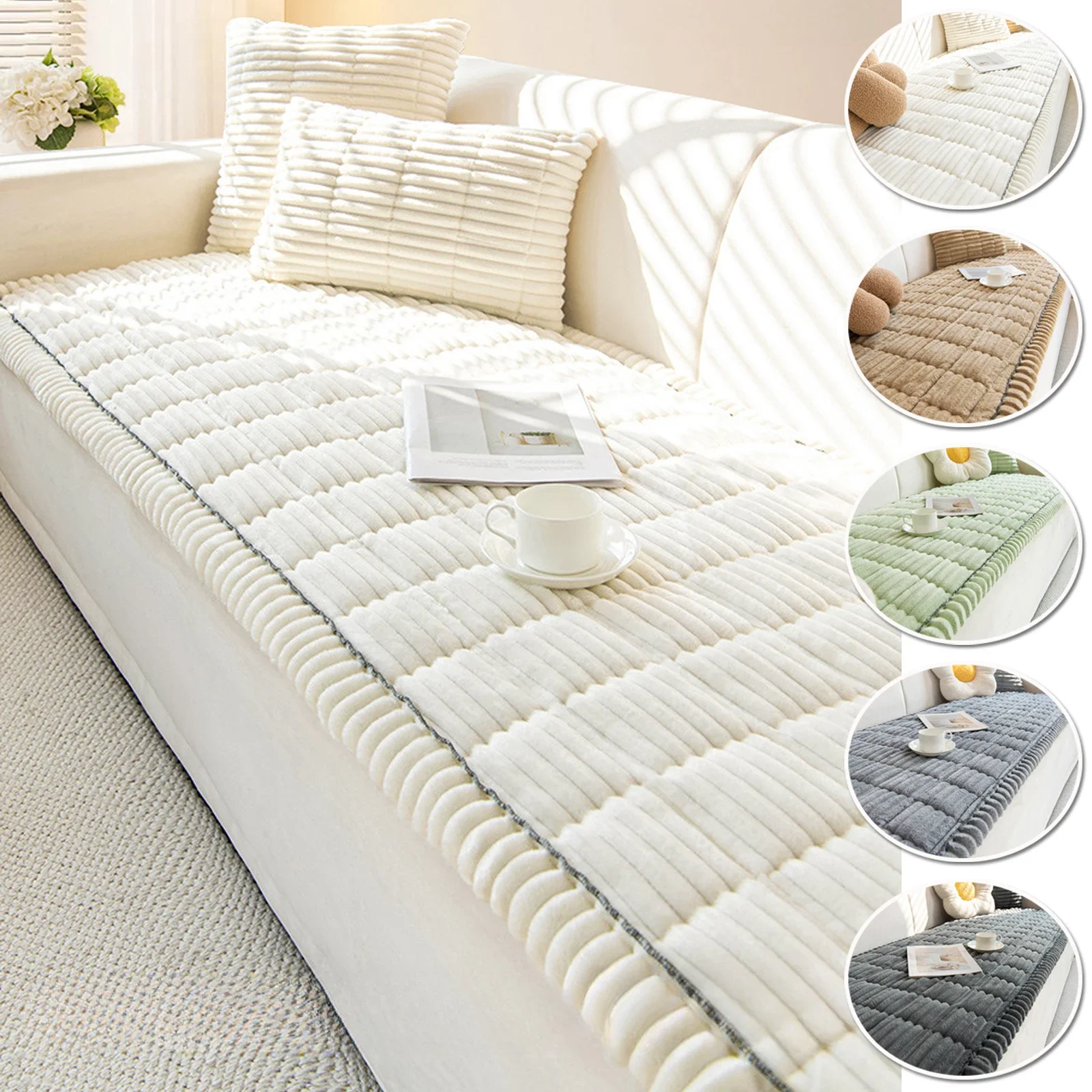 Winter Warm Thickening Plush Cushion New Corduroy Quilted Sofa Towel Couch Cover L-shaped Sectional Anti-slip Modern Sofa Cover
Winter Warm Thickening Plush Cushion New Corduroy Quilted Sofa Towel Couch Cover L-shaped Sectional Anti-slip Modern Sofa Cover