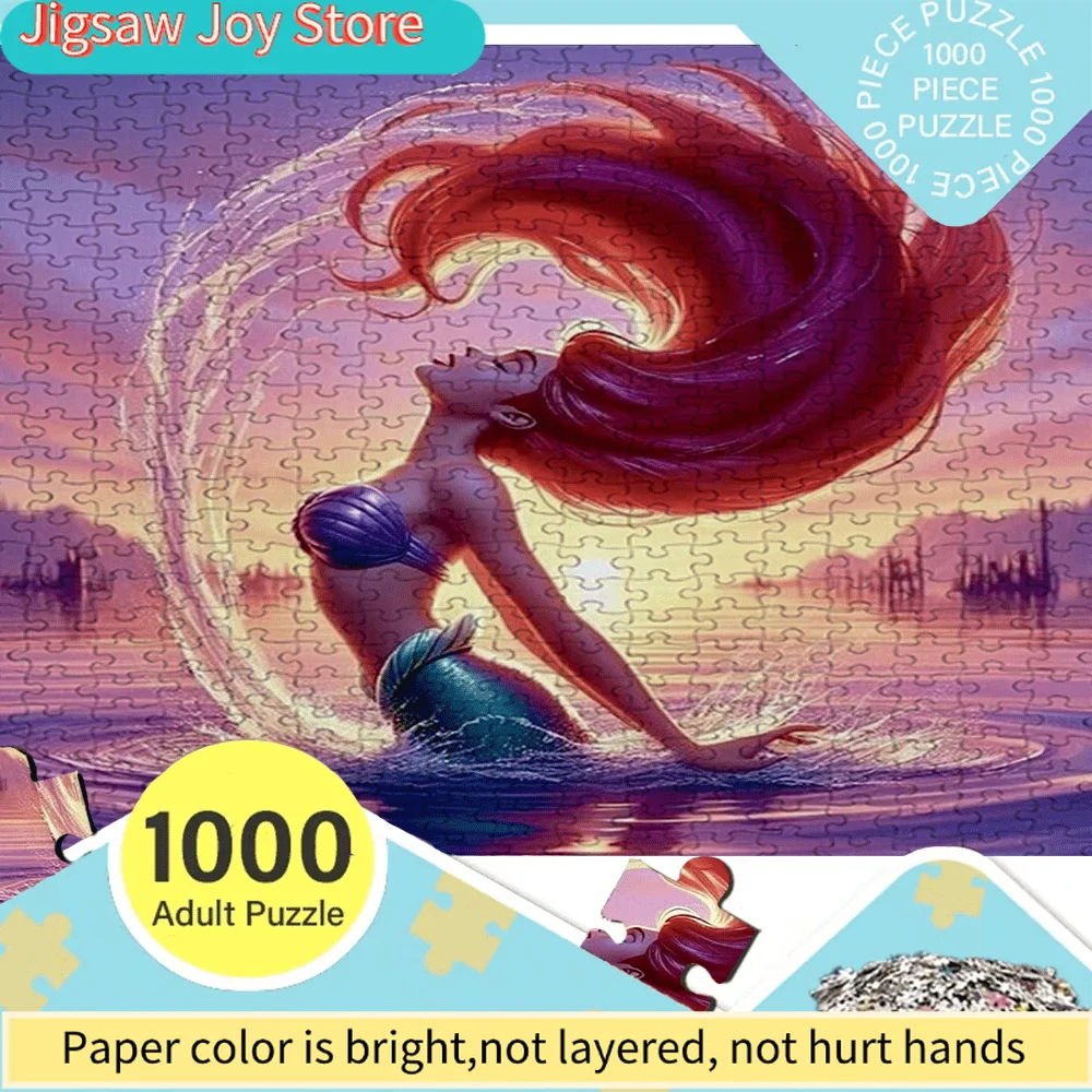 Этот большой пазл изображает русалку с вьющимися красными волосами под закатом. Он имеет яркие цвета и легко хранится, портативен.
Этот большой пазл изображает русалку с вьющимися красными волосами под закатом. Он имеет яркие цвета и легко хранится, портативен.