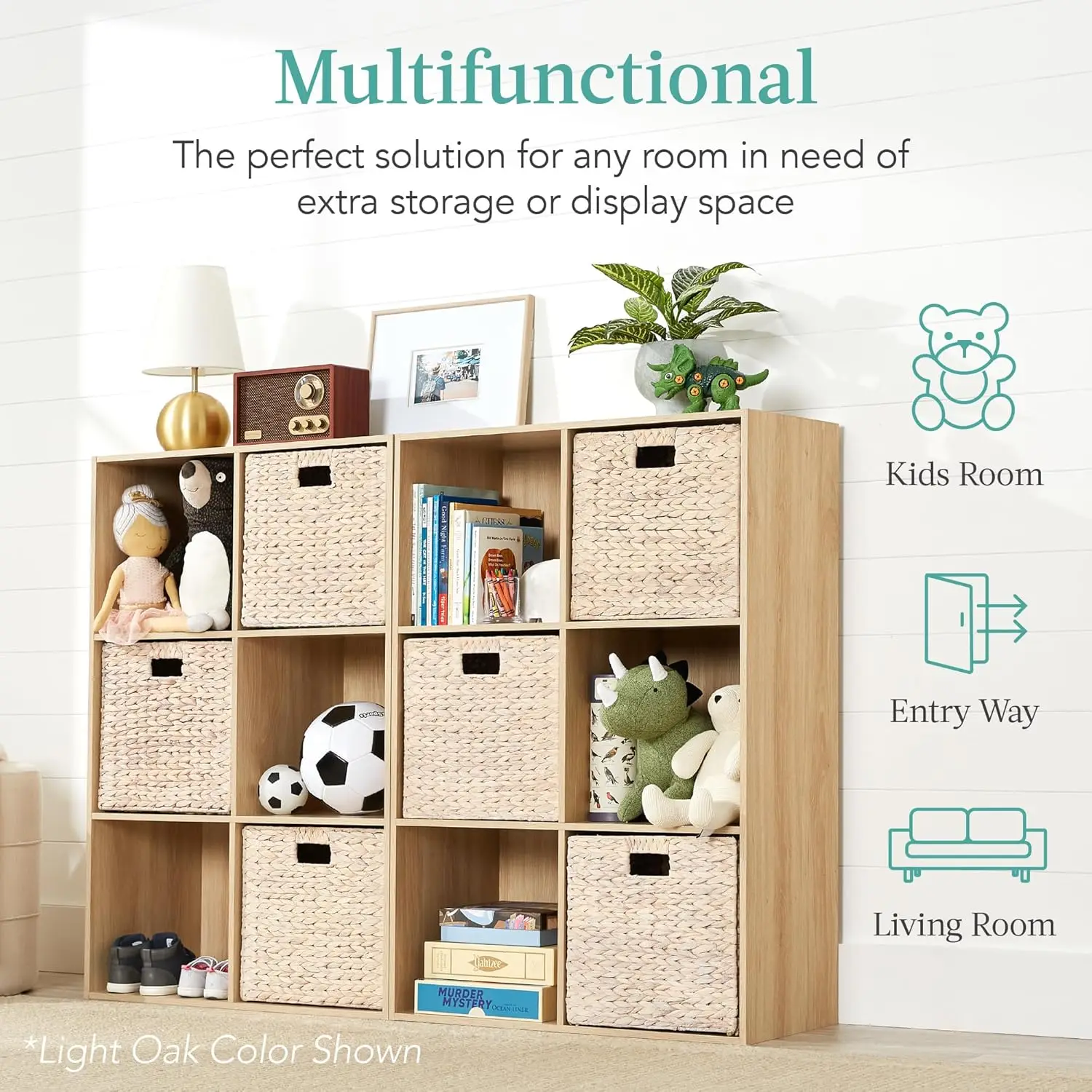 6-Cube Storage Organizer, 13.5in Shelf Opening, Bookcase, Display Shelf, Customizable
6-Cube Storage Organizer, 13.5in Shelf Opening, Bookcase, Display Shelf, Customizable