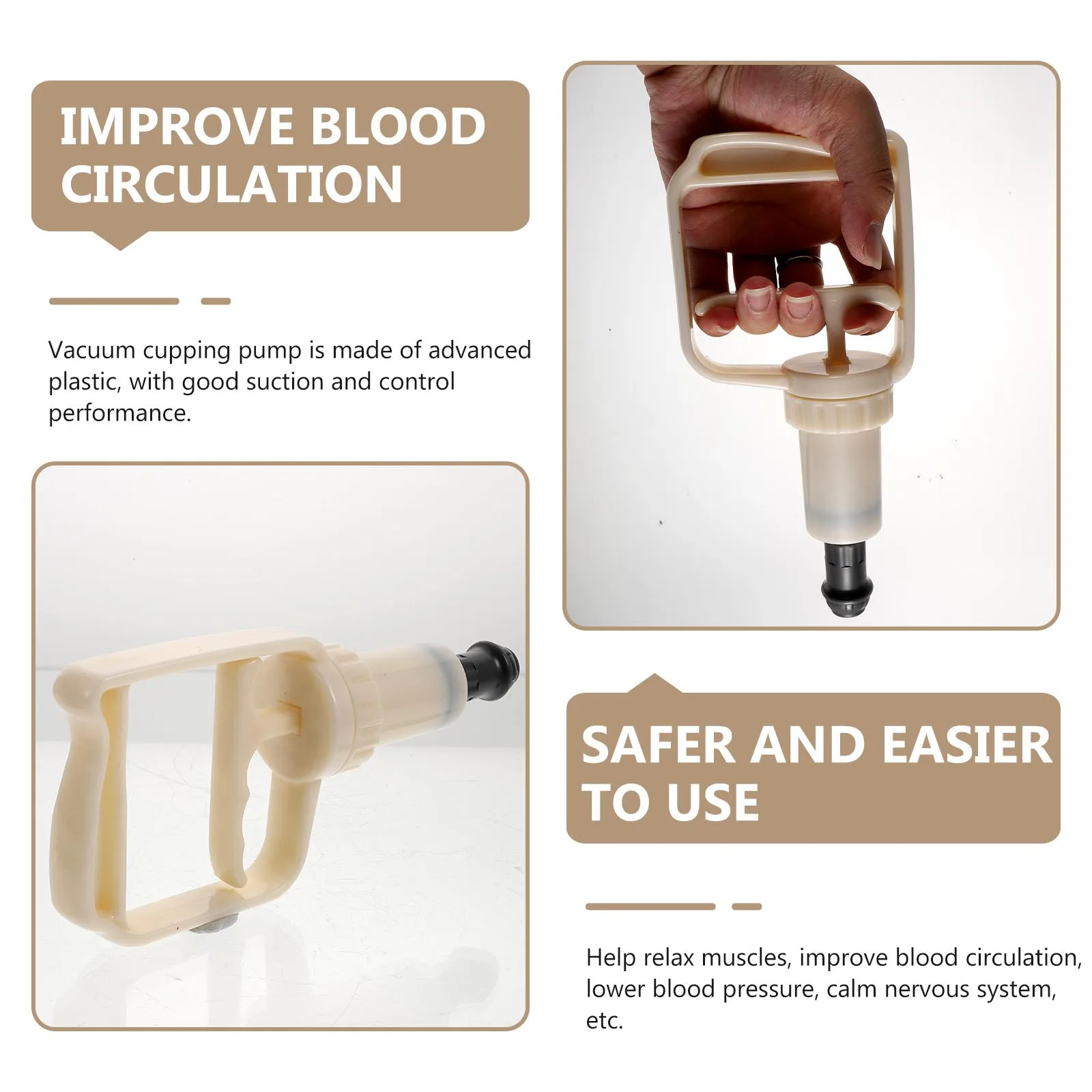 Vacuum Hand Pump For Pain Relief Manual Suction Tool, Therapy Aspirator, Body Cupping Device, Acupressure Pump, Cupping Supplies 
Vacuum Hand Pump For Pain Relief Manual Suction Tool, Therapy Aspirator, Body Cupping Device, Acupressure Pump, Cupping Supplies