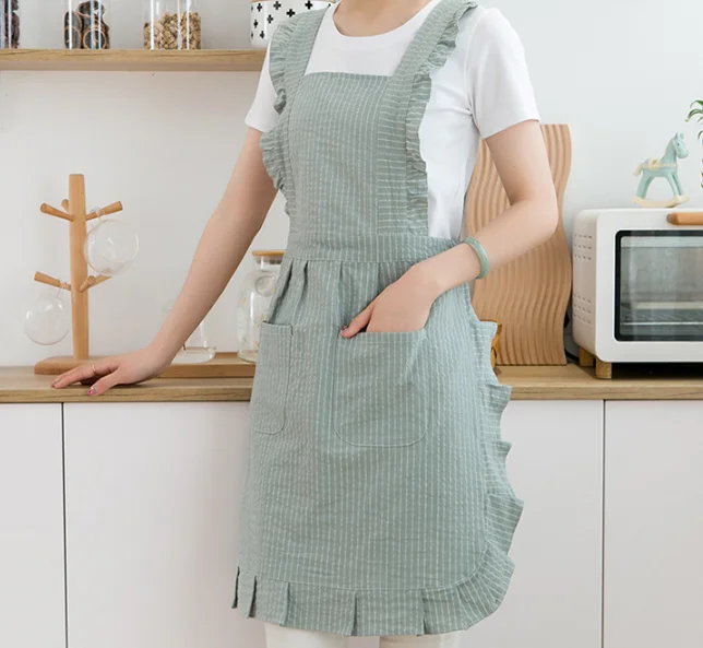 Korean version apron women breathable thin cotton fabric work waist striped kitchen cooking stain resistant summer new style A1
Korean version apron women breathable thin cotton fabric work waist striped kitchen cooking stain resistant summer new style A1