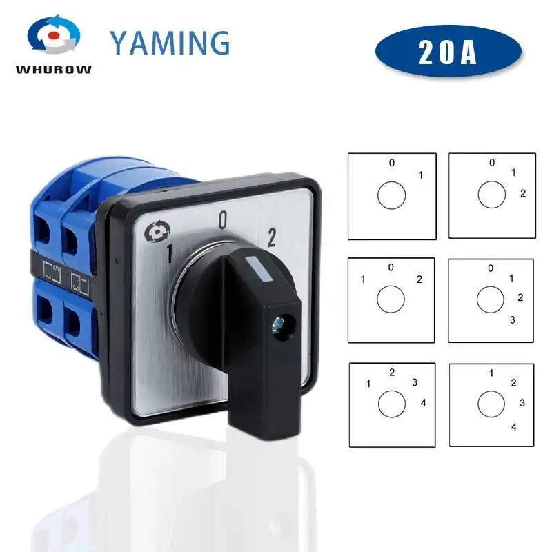 LW28-20 LW26-20 YMW26 series Electric 2/3/4 Position 8 Terminals Rotary Cam Changeover Switch with Screws Useful Tool 660V 20A
LW28-20 LW26-20 YMW26 series Electric 2/3/4 Position 8 Terminals Rotary Cam Changeover Switch with Screws Useful Tool 660V 20A
