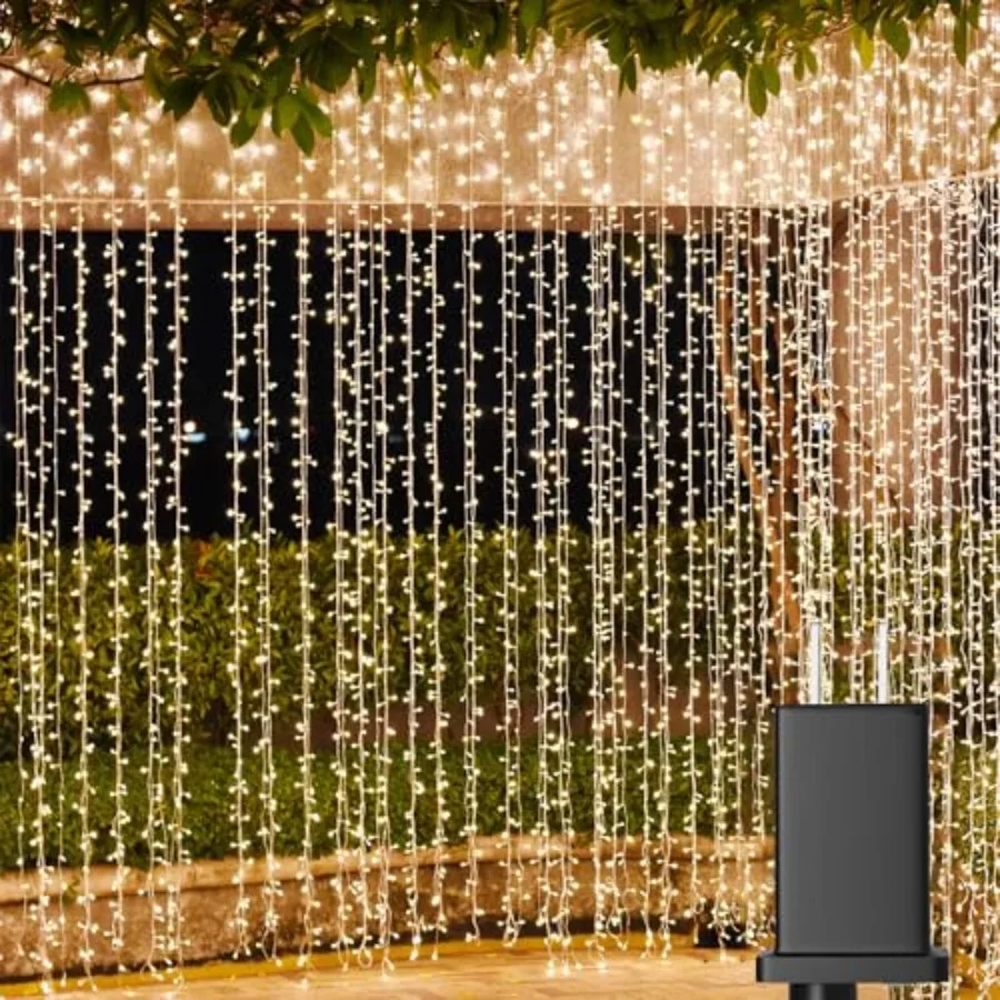 LED Curtain Lights Outdoor 20Feet x10ft, 600 LED Plug in Hanging String Lights Indoor Bedroom, Twinkle Light Backdrop for Outsi
LED Curtain Lights Outdoor 20Feet x10ft, 600 LED Plug in Hanging String Lights Indoor Bedroom, Twinkle Light Backdrop for Outsi