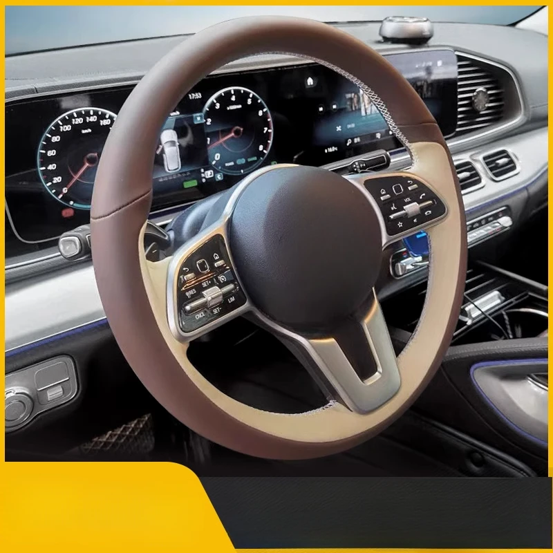 Custom Fit Genuine Leather Hand-Stitched Steering Wheel Cover for Mercedes-Benz C260 E300 GLC300 GLA260 GLB200 GLE220 A200L CLA
Custom Fit Genuine Leather Hand-Stitched Steering Wheel Cover for Mercedes-Benz C260 E300 GLC300 GLA260 GLB200 GLE220 A200L CLA