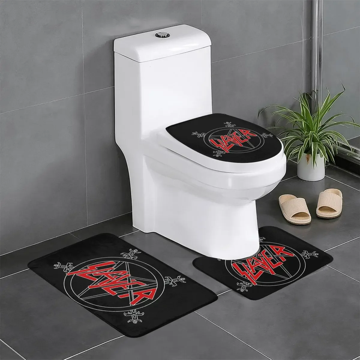 Custom Slayers Heavy Metal Rock Band 3-х шт. Набор ковриков для ванной комнаты Нескользящие наборы ковриков для туалета и ванны
Custom Slayers Heavy Metal Rock Band 3-х шт. Набор ковриков для ванной комнаты Нескользящие наборы ковриков для туалета и ванны