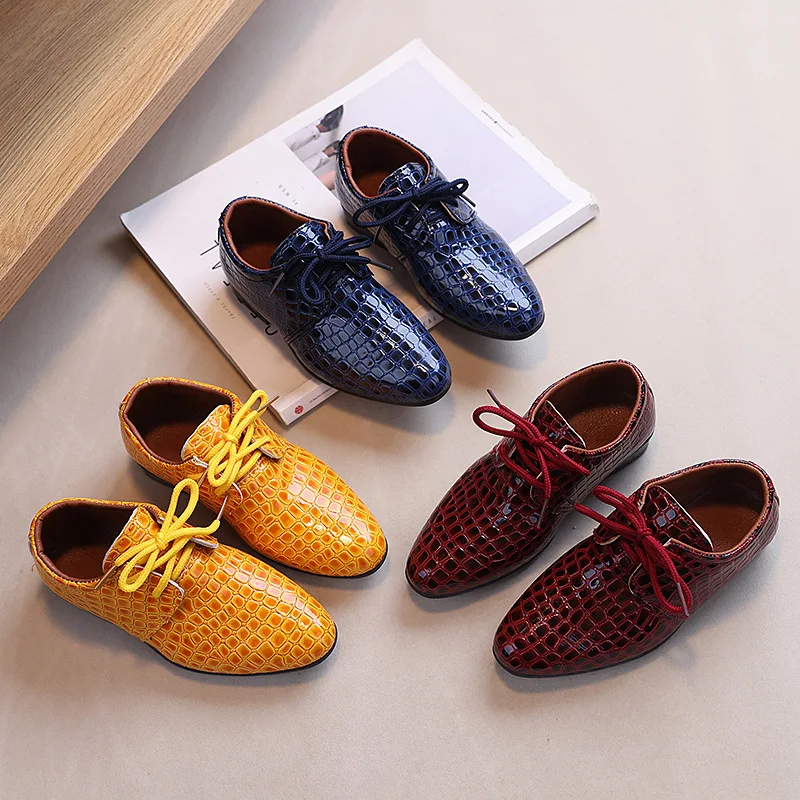 Children Boys Leather Shoes 2026 Spring Fashion Lace Up Pointed Toe Dress Shoes Uniform Kids Oxford Performance Flats CSH1644
Children Boys Leather Shoes 2026 Spring Fashion Lace Up Pointed Toe Dress Shoes Uniform Kids Oxford Performance Flats CSH1644
