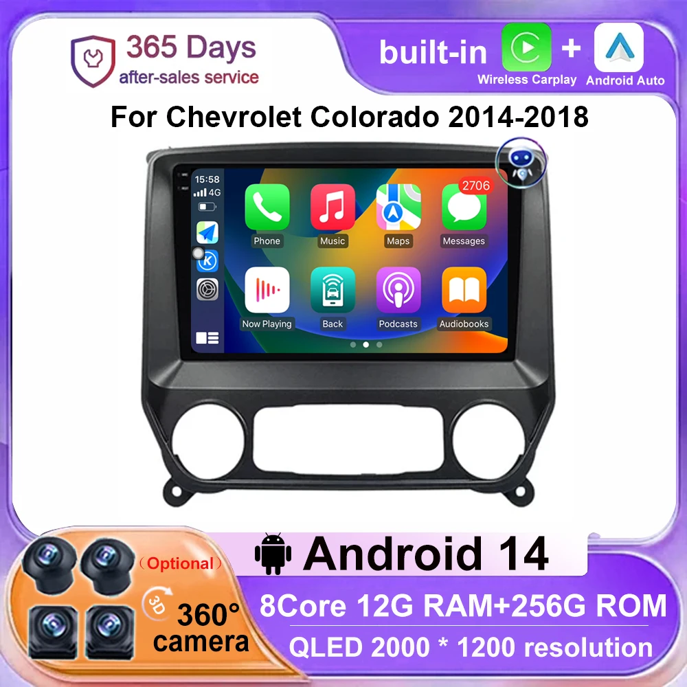 10 inch Android 14 Stereo For Chevrolet Colorado 2014-2018 For Silverado GMC Sierra VIA Vtrux Truck 2014 - 2018 GPS Car Radio BT
10 inch Android 14 Stereo For Chevrolet Colorado 2014-2018 For Silverado GMC Sierra VIA Vtrux Truck 2014 - 2018 GPS Car Radio BT
