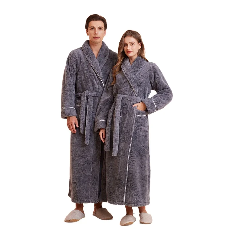 Fashionable Couple Double-sided Thick Nightgown, Large Size Comfortable Cotton Fleece, Couple Extended Long Plush Bathrobe
Fashionable Couple Double-sided Thick Nightgown, Large Size Comfortable Cotton Fleece, Couple Extended Long Plush Bathrobe