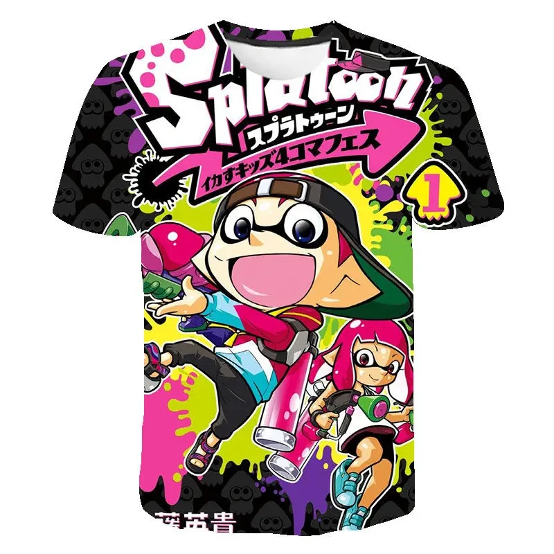 Новинка, Лидер продаж, Детская футболка с 3D принтом игры Splatoon, летняя модная повседневная футболка с мультяшным рисунком для мальчиков и девочек, детская одежда унисекс, топы
Новинка, Лидер продаж, Детская футболка с 3D принтом игры Splatoon, летняя модная повседневная футболка с мультяшным рисунком для мальчиков и девочек, детская одежда унисекс, топы