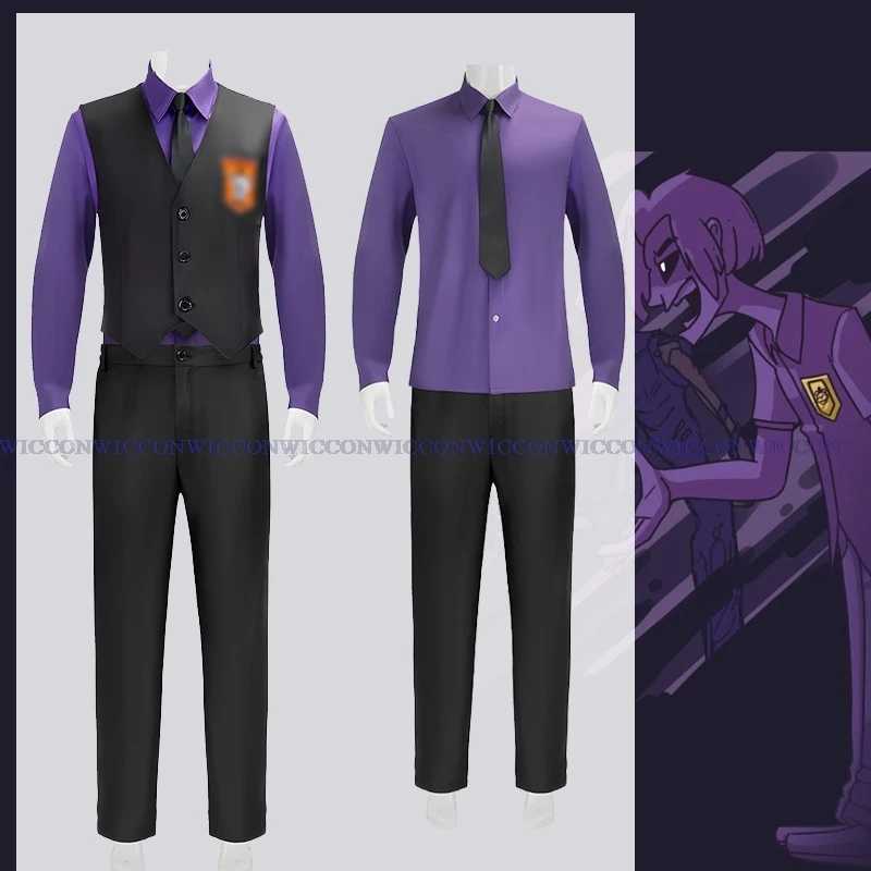 William Afton Cosplay Costume FNaF Purple Guy Costume Outfit Doujin Roleplay Halloween Five Nights /at Freddy's Party Clothes
William Afton Cosplay Costume FNaF Purple Guy Costume Outfit Doujin Roleplay Halloween Five Nights /at Freddy's Party Clothes