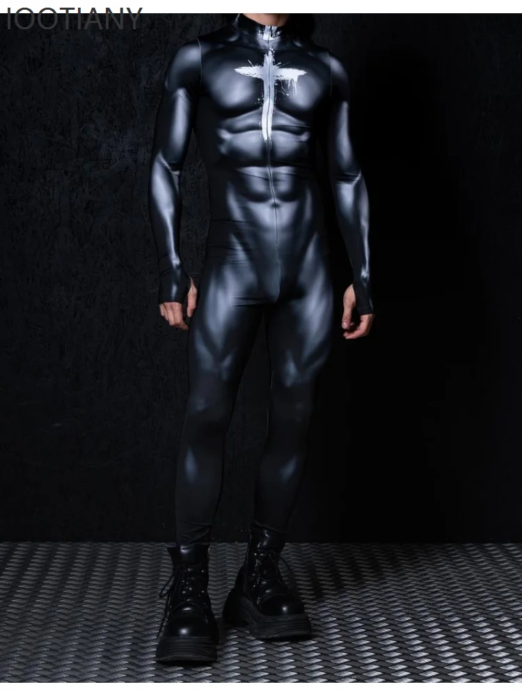 Halloween Adult Men's Cyberpunk Muscle Fashion Sexy Bodysuit Holiday Party Nightclub Stage Role Playing Cycling Costume Set New
Halloween Adult Men's Cyberpunk Muscle Fashion Sexy Bodysuit Holiday Party Nightclub Stage Role Playing Cycling Costume Set New