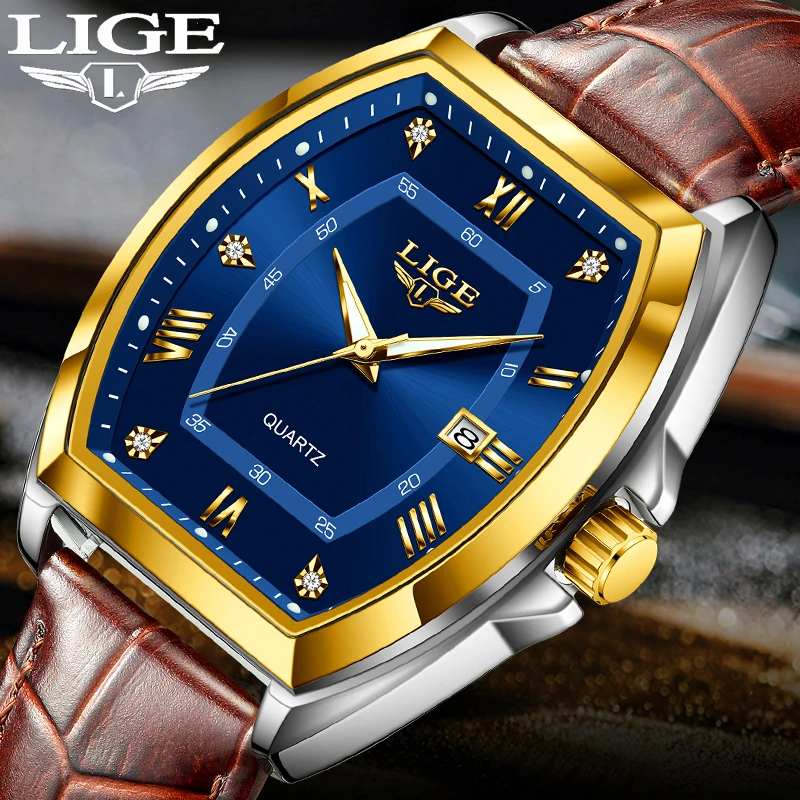 LIGE Waterproof Watch For Men Fashion Business Leather Men Watch Military Sports Luminous Quartz Square Chronograph Reloj Hombre
LIGE Waterproof Watch For Men Fashion Business Leather Men Watch Military Sports Luminous Quartz Square Chronograph Reloj Hombre