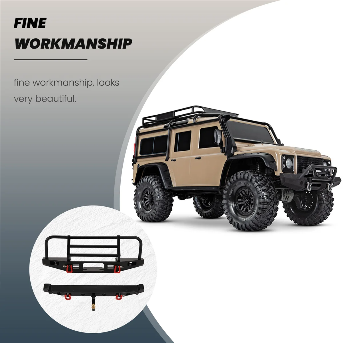 X65A_RC Car Metal Front Bumper with Led Light and Rear Bumper for 1/10 RC Crawler TRX-4 TRX-4 Axial SCX10 Upgrade Parts
X65A_RC Car Metal Front Bumper with Led Light and Rear Bumper for 1/10 RC Crawler TRX-4 TRX-4 Axial SCX10 Upgrade Parts