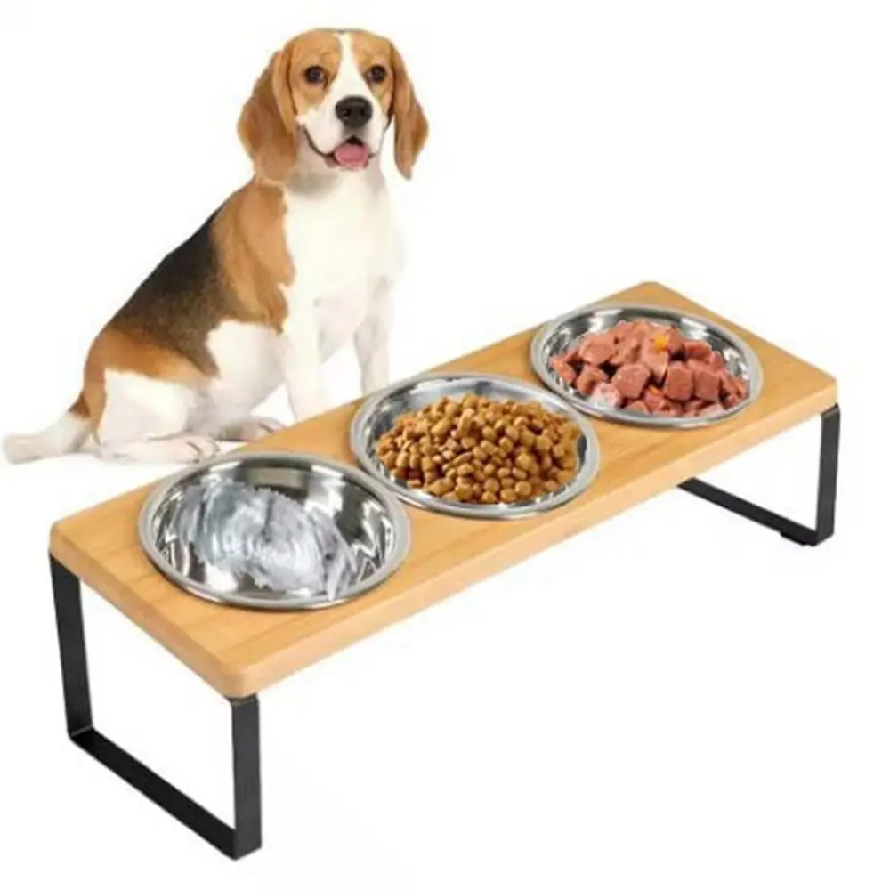 Non Slip Wood Cat Bowl Stand Anti-Vomiting Anti-Leak Dog Water Feeding Dish with 3 Bowls Elevated Pet Bowls Pet Feeding
Non Slip Wood Cat Bowl Stand Anti-Vomiting Anti-Leak Dog Water Feeding Dish with 3 Bowls Elevated Pet Bowls Pet Feeding