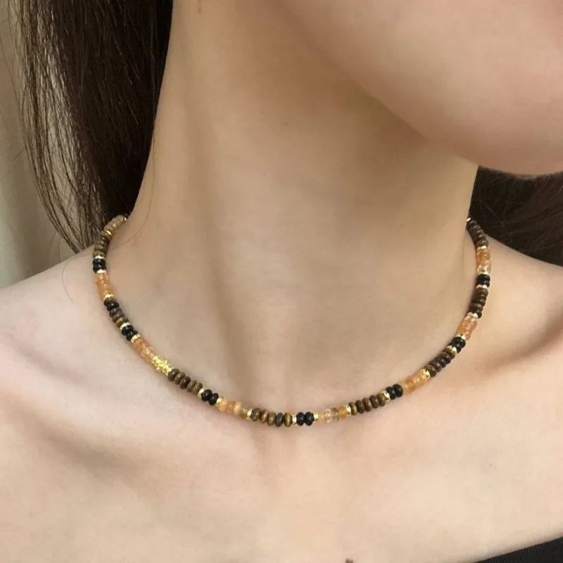 Hot Sale S925 Sterling Silver Tiger Eye Necklace Abacus Bead Lucky Turn Maillard Daily Elegant All-match Lady Jewelry Lady Gift
Hot Sale S925 Sterling Silver Tiger Eye Necklace Abacus Bead Lucky Turn Maillard Daily Elegant All-match Lady Jewelry Lady Gift