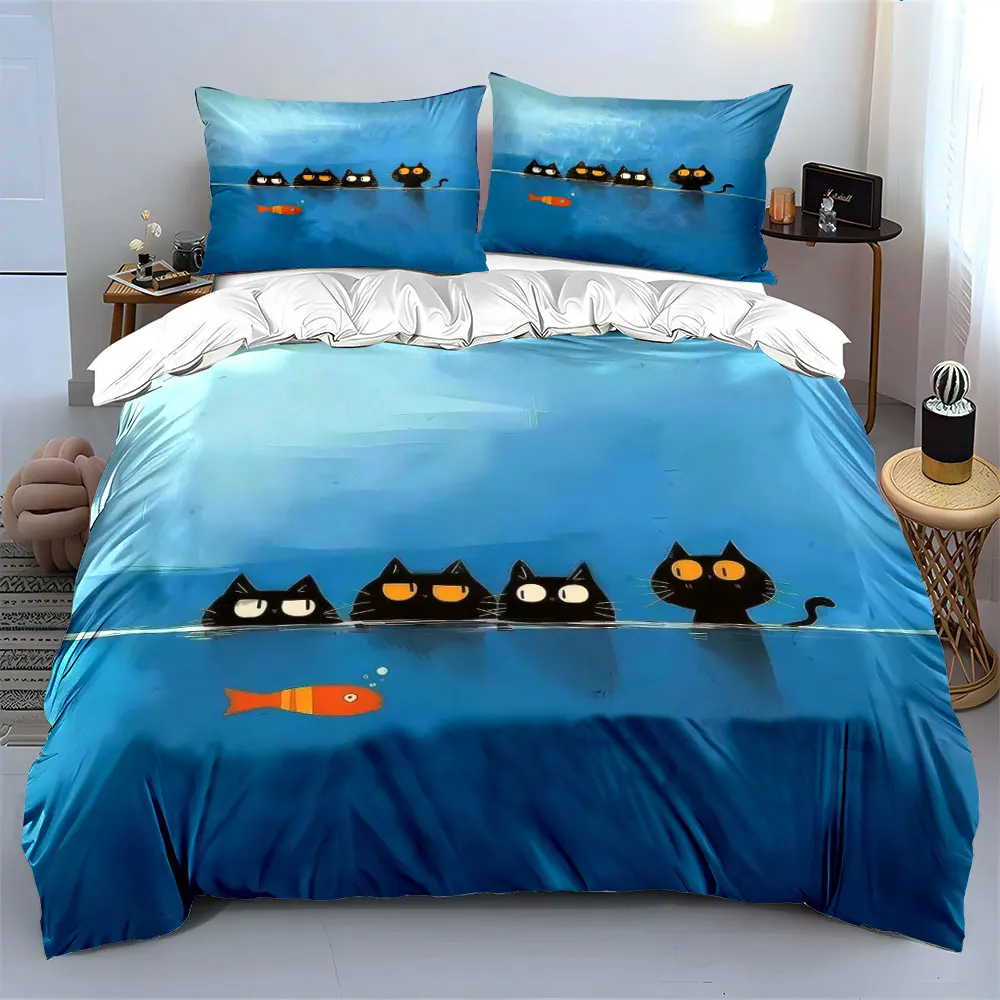 "Cat Art Decor Set Illustration" Soft Skin-Friendly Bedding Set Includes 1 Duvet Cover And 2 Pillowcase, Gift
"Cat Art Decor Set Illustration" Soft Skin-Friendly Bedding Set Includes 1 Duvet Cover And 2 Pillowcase, Gift