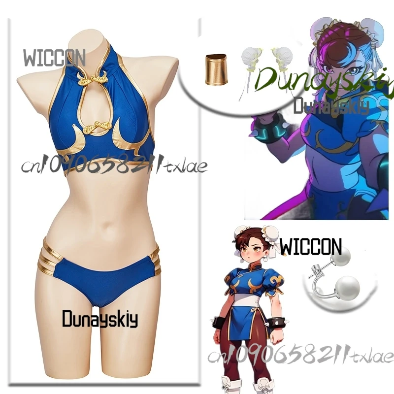 Sttreet Fighhter anime cosplay Chun Li sexy women swimwear cosplay costumes accessions jirai kei high quality Halloween cosplay
Sttreet Fighhter anime cosplay Chun Li sexy women swimwear cosplay costumes accessions jirai kei high quality Halloween cosplay