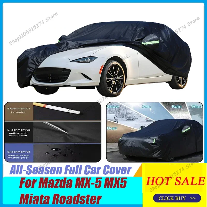 Пылезащитный чехол для автомобиля Mazda MX-5 MX5 Miata Roadster 1989-2025 годов, защита от пыли, дождя, снега и воды
Пылезащитный чехол для автомобиля Mazda MX-5 MX5 Miata Roadster 1989-2025 годов, защита от пыли, дождя, снега и воды