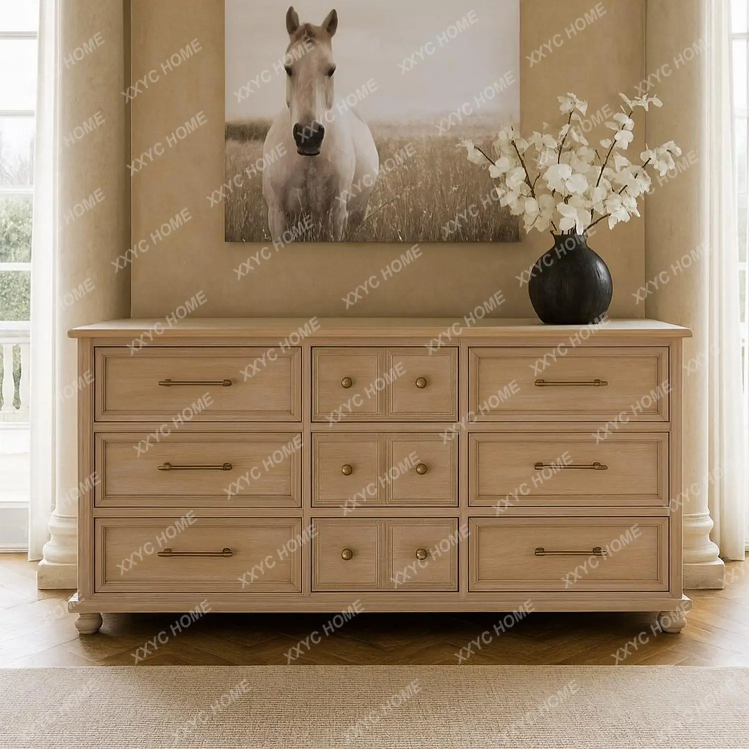 AA retro solid wood chest, bedroom, bedside drawer, storage cabinet, locker, entrance cabinet
AA retro solid wood chest, bedroom, bedside drawer, storage cabinet, locker, entrance cabinet
