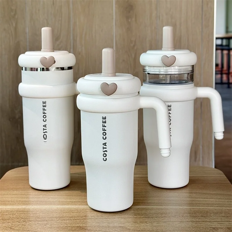 Costa Big Size Stainless Steel Insulated Water Bottle Office Straw Cup High Capacity Handle Women's Style Refreshing Design
Costa Big Size Stainless Steel Insulated Water Bottle Office Straw Cup High Capacity Handle Women's Style Refreshing Design