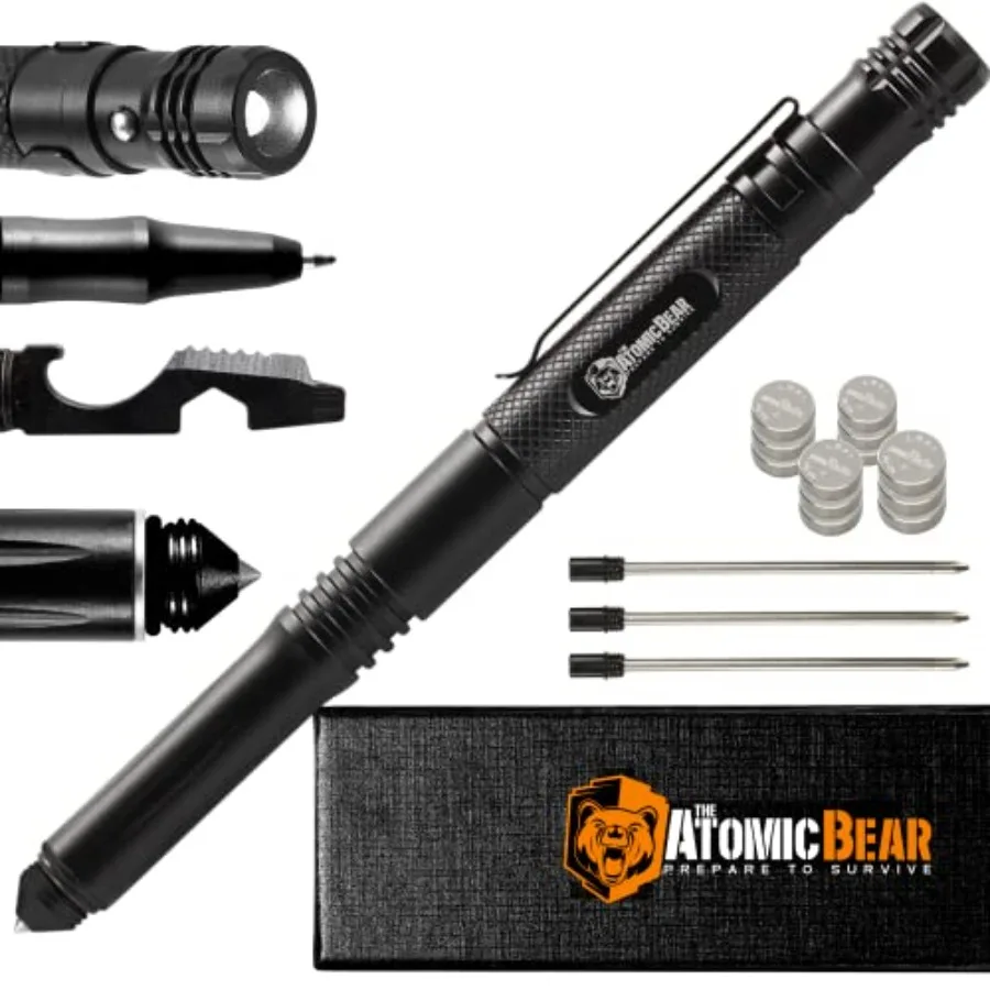 Tactical Pen Self Defense Pen and Multi-tool Pen - Flashlight Survival Pen for Men and Women - Tactical Gear and Gift - Militar
Tactical Pen Self Defense Pen and Multi-tool Pen - Flashlight Survival Pen for Men and Women - Tactical Gear and Gift - Militar