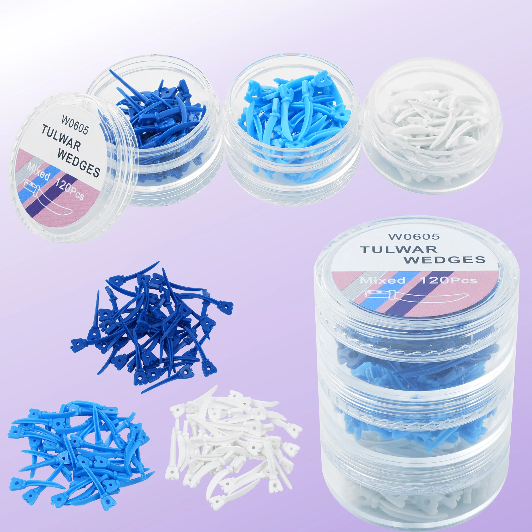 120PCS Dental Tulwar Wedges Refill Wedge For Sectional Matrix System Disposable Plastic Wedges With Hole Dentistry Wedge
120PCS Dental Tulwar Wedges Refill Wedge For Sectional Matrix System Disposable Plastic Wedges With Hole Dentistry Wedge