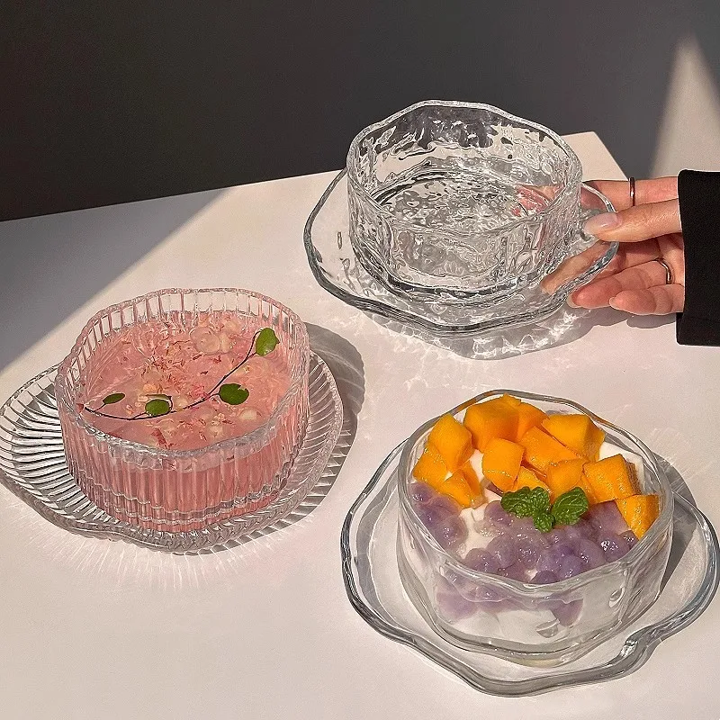 New Irregular Dessert Bowls Set with High Beauty Cloud Glass Bowls and Dish Creative Sugar Water Silver Ear Bowl Breakfast Bowls
New Irregular Dessert Bowls Set with High Beauty Cloud Glass Bowls and Dish Creative Sugar Water Silver Ear Bowl Breakfast Bowls