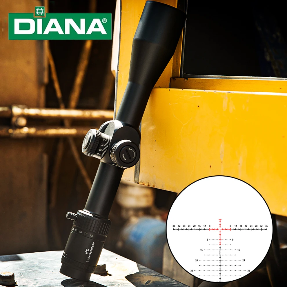 DIANA 3-18X44 SFIR FFP Scope, First Focal Plane, Side Focus Optical Sight
DIANA 3-18X44 SFIR FFP Scope, First Focal Plane, Side Focus Optical Sight