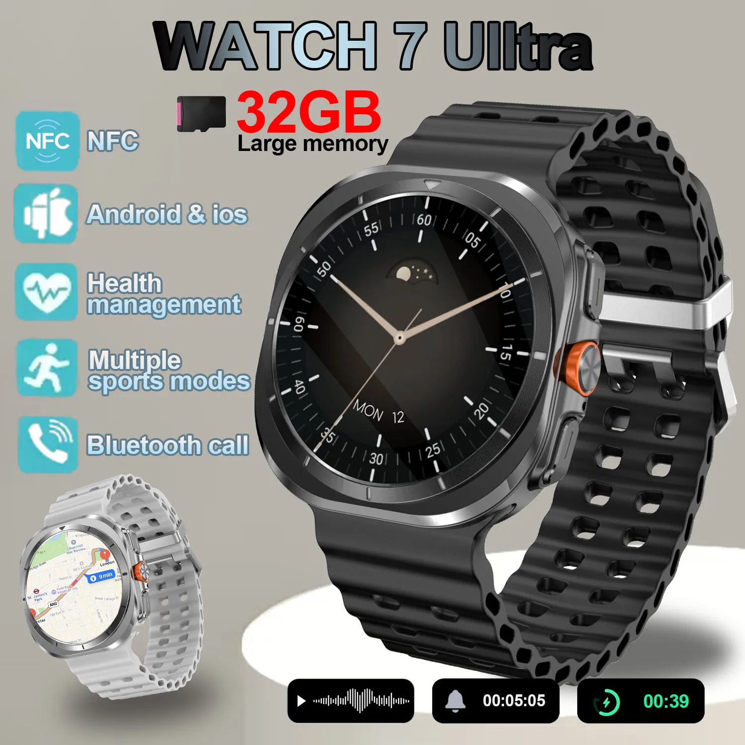 2025Новые часы 7 Ultra NFC GPS Спортивные умные часы Мужчины 466*46 AMOLED Экран 32 ГБ Большая память Пульсометр IP68 Водонепроницаемые часы
2025Новые часы 7 Ultra NFC GPS Спортивные умные часы Мужчины 466*46 AMOLED Экран 32 ГБ Большая память Пульсометр IP68 Водонепроницаемые часы