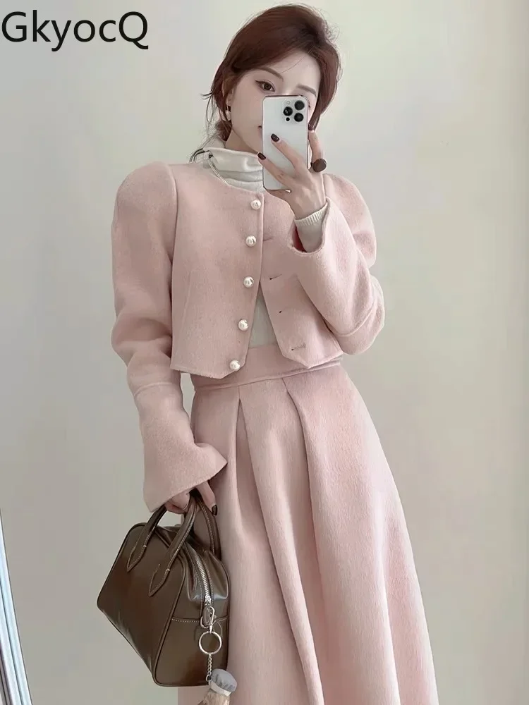 GkyocQ 2023 Fall and Winter Elegant Celebrity Red Puff Sleeve New Year's Jacket Pleated Skirt Korean Fashion Pink 2 Piece Sets
GkyocQ 2023 Fall and Winter Elegant Celebrity Red Puff Sleeve New Year's Jacket Pleated Skirt Korean Fashion Pink 2 Piece Sets