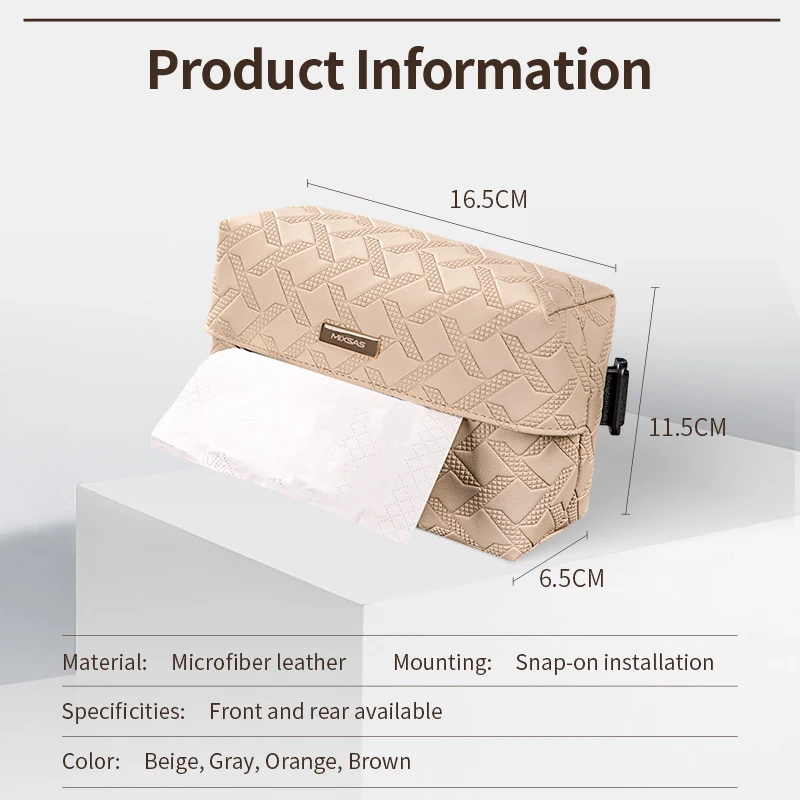 MIXASA Car Microfiber Leather Tissue Box Holder, Car Center Console Armrest Box Waterproof Tissue Storage Case with Fix Strap
MIXASA Car Microfiber Leather Tissue Box Holder, Car Center Console Armrest Box Waterproof Tissue Storage Case with Fix Strap