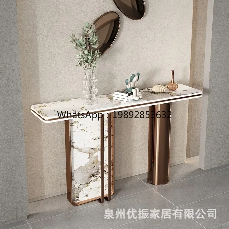 r5.13 Light Luxury Marble Pattern Entryway Table Stainless Steel Entryway Table Entryway Living Room Console Table
r5.13 Light Luxury Marble Pattern Entryway Table Stainless Steel Entryway Table Entryway Living Room Console Table