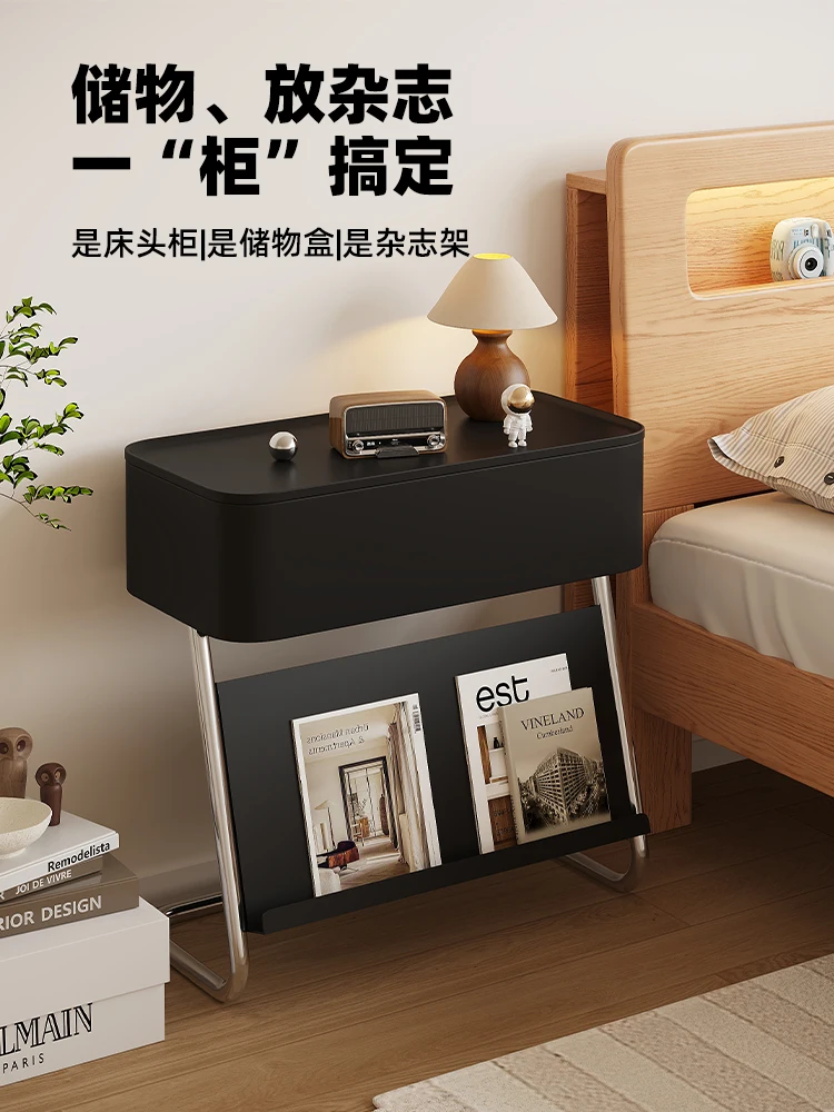 Black instead of bedside table, simple, modern niche design, shelf, medieval bedside table, stainless steel, formaldehyde-free
Black instead of bedside table, simple, modern niche design, shelf, medieval bedside table, stainless steel, formaldehyde-free