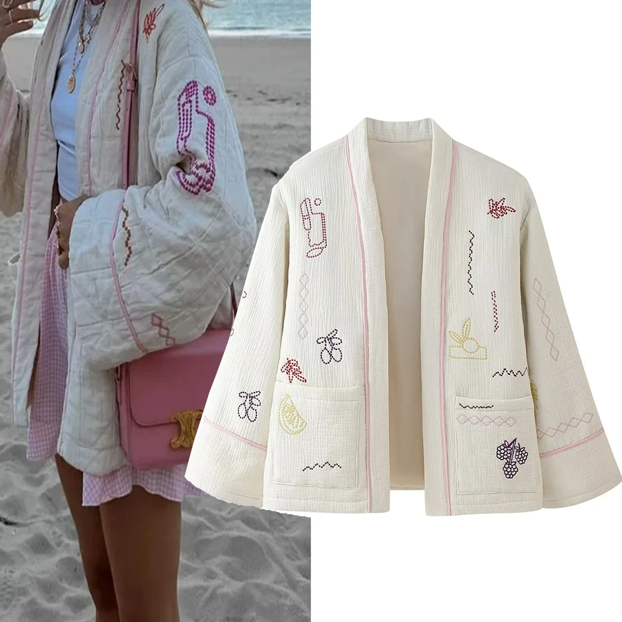 Women's Casual Embroidered Jaet H8 Versatile Long Sve Cotton Outerwear Spring Season Faion Ladies' Coat
Women's Casual Embroidered Jaet H8 Versatile Long Sve Cotton Outerwear Spring Season Faion Ladies' Coat