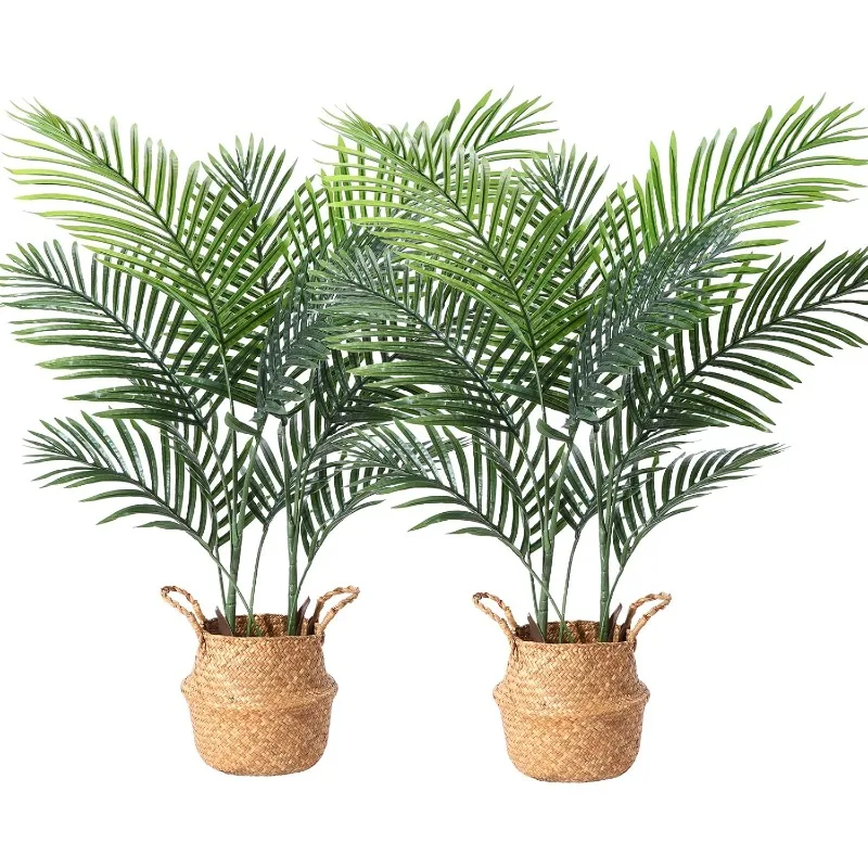 Artificial Areca Palm Plants Fake Dypsis Lutescens Tree with 10 Trunks in Pot and Woven Seagrass Belly Basket Perfect Faux Plant
Artificial Areca Palm Plants Fake Dypsis Lutescens Tree with 10 Trunks in Pot and Woven Seagrass Belly Basket Perfect Faux Plant