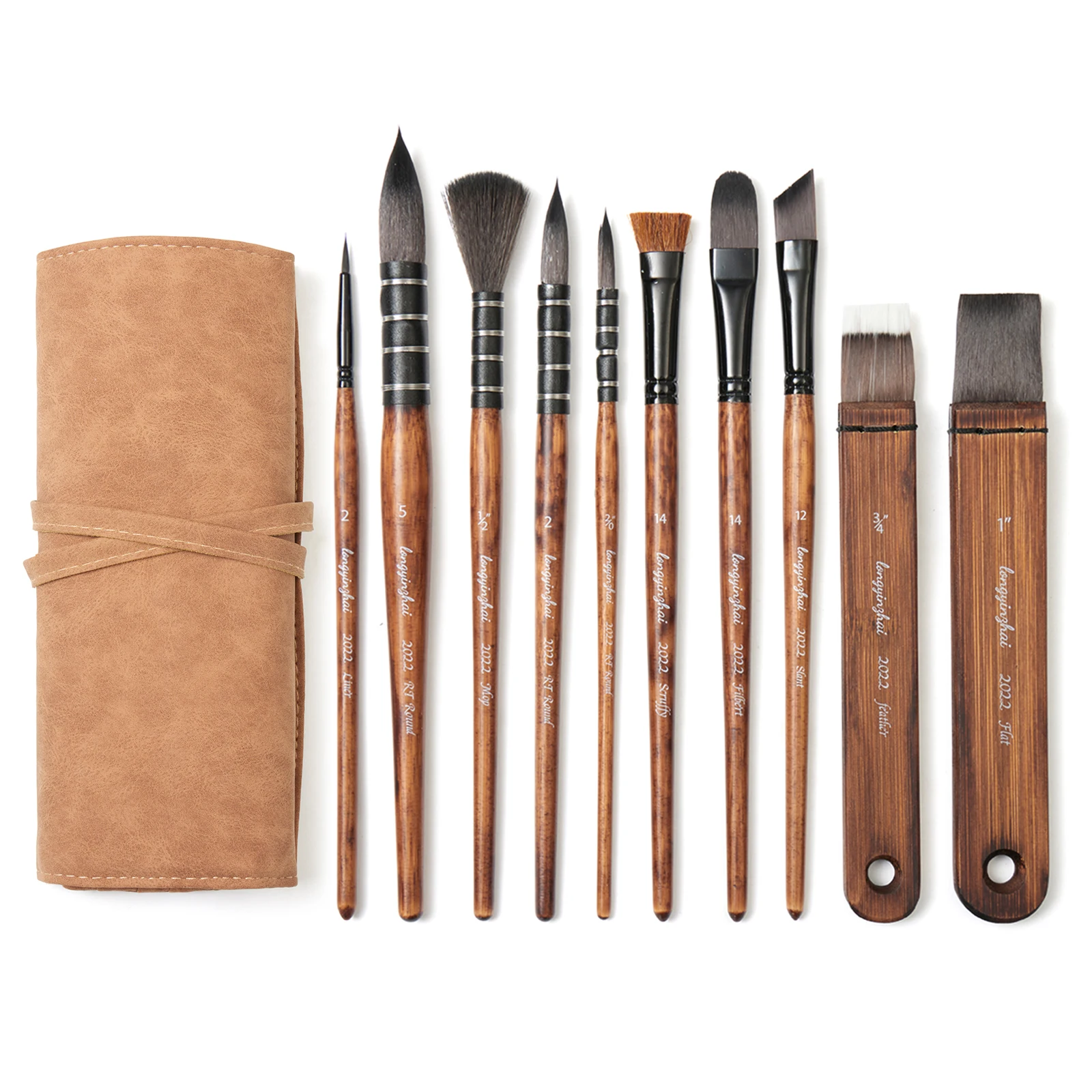 Professional 10pc Taklon Synthetic Paint Brushes Set for Watercolor, Acrylic, Gouache - 8 Brush Heads with Travel Case, Eco Corn
Professional 10pc Taklon Synthetic Paint Brushes Set for Watercolor, Acrylic, Gouache - 8 Brush Heads with Travel Case, Eco Corn